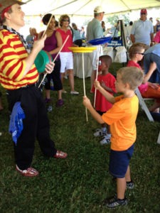 ilh_10 Kids showed off their wheel spinning skills.